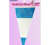 Blue Cello Cone Bags | Clear Cellophane | Party Sweet Bags | Large 18cm x 37cm (Pack of 50)