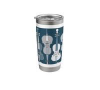 Blue Cello Pattern Stainless Steel Insulated Tumbler