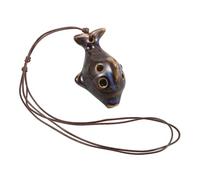 Blue Ceramic 4-hole Dolphin Ocarina for Beginner Music | Simple Design, Beautiful Sounds, Practical Use, Decorative Dolphin Shape, Unique Folk Wind Piece