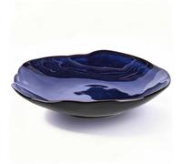 Blue Ceramic Decorative Bowl -10.4" Small Trinket Dish, Fruit Bowl, Candy Dish, Key Bowl for Entryway Table, Jewelry & Ring Dish, Porcelain Catchall Dish for Kitchen, Bedside, Living Room Home Decor