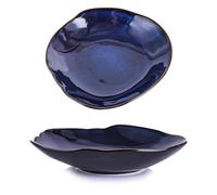 Blue Ceramic Decorative Bowl -10.4" Small Trinket Dish, Fruit Bowl, Candy Dish, Key Bowl for Entryway Table, Jewelry & Ring Dish, Porcelain Catchall Dish for Kitchen, Bedside, Living Room Home Decor