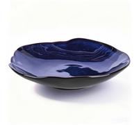 Blue Ceramic Decorative Bowl -8.3" Small Trinket Dish, Fruit Bowl, Candy Dish, Key Bowl for Entryway Table, Jewelry & Ring Dish, Porcelain Catchall Dish for Kitchen, Bedside, Living Room Home Decor