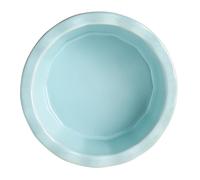 Blue Ceramic Pie Pan, 5.7 In Round Baking Bowl For Oatmeal, Yogurt, Dessert, Soft Wave Edge Baking Dish, Easy To Clean, Ideal For Kitchen And Dining