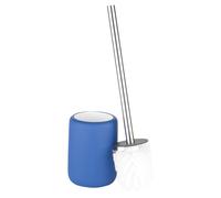 (Blue) Ceramic Toilet Brush Bathroom Cleaning Holder Set