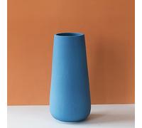 Blue Ceramic Vase, 7.7" H, Minimalist Modern Home Decoration, Matte Design for Fireplace Bedroom Kitchen Living Room Centerpieces Office Desk, Fit for Holding Dried Flowers, Fresh Flowers