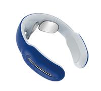 (Blue) Cervical Neck Electric Massager Physical Therapy Electromagnetic Pulse Pain Relief