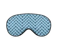 Blue Chalk Zag Zig Pattern Eye Sleep Mask,Super Soft Eye Masks with Adjustable Strap,Ultimate Sleeping Aid,Blindfold,Relax & Relieve Your Fatigue,Puffy Eyes