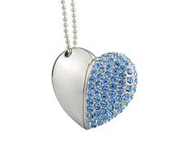 (Blue) Charm Bracelet Necklace Working 8GB USB Flashdrive Memory