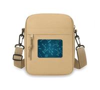 Blue Checal Molecular Structure Illustration Crossbody Bag Cell Phone Purses Handbag Shoulder Mini Bag