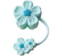 Blue Cherry Blossoms Straw Cap Straw Cover for Stanley Cup, 10mm Cute Silicone Straw Covers Cap for Stanley Cup Accessories, Cute Straw Topper for Tumblers, Straw Cap Stopper for Reusable Straws