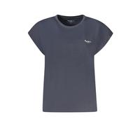 Blue Chic Cotton T-Shirt with Crew Neck XS