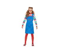 Girls Chucky Costume Killer Doll Fancy Dress Halloween TV Film Kids Outfit New
