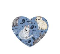 Blue Chinchillas And Moon Car Air Fresheners Cards 4 Pcs Long Lasting Car Fresheners Gifts for Men Women Auto Aromatherapy Tablets Hanging Scented Card Rearview Mirror Pendant - Lavender Scent
