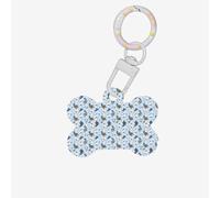 Blue Chinchillas and Moon Printing 1 Pc Dog Bone Shape Id Tags Double Sided with Key Ring Craft for Pets