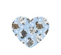 Blue Chinchillas And Moon Printing 10 Pieces Air Freshener Car Hanging Cards Air Freshener Sheets With Rope For Cars Home