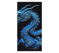Blue Chinese Dragon Beach Towels Extra Large, Quick Dry Absorbent Multipurpose, Oversized Beach Towel, Sand Free Foldable Lightweight, Travel Towel, For Beach Pool Camping Travel Vacation, 63x31.5 in