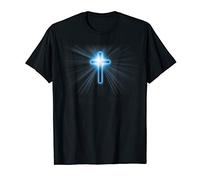 Blue Christian Cross Nice Gift for Christians for Men Women T-Shirt