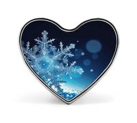Blue Christmas Snowflake Button Pin Design Your Own Personalized Pin Cute Button Badge Exquisite Heart Badge Fashion Brooch Metal Decorative Lapel Pins for Hat Clothes Backpack