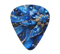 Blue Christmas Snowflake - Guitar Picks-12 Pack Includes Thin, Medium & Heavy Gauges, Best Gift for Guitar Lovers