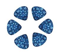 Blue christmas snowflake Print Guitar and Ukulele Picks For Music Lovers 12 PCS Mixed Gauges(0.46/0.71/0.96mm)