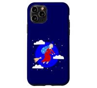 blue christmas witch befana broomrider spookmas Epiphany Case for iPhone 11 Pro