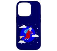 blue christmas witch befana broomrider spookmas Epiphany Case for iPhone 14 Pro