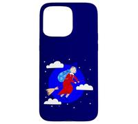 blue christmas witch befana broomrider spookmas Epiphany Case for iPhone 15 Pro Max