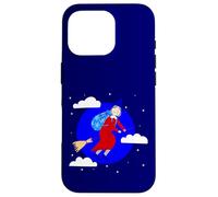 blue christmas witch befana broomrider spookmas Epiphany Case for iPhone 16 Pro