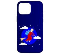 blue christmas witch befana broomrider spookmas Epiphany Case for iPhone 16 Pro Max