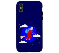 blue christmas witch befana broomrider spookmas Epiphany Case for iPhone X/XS