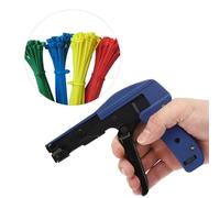 Blue Chrome Vanadium Alloy Steel Cable Tie Gun, Fastening and Tensioning Tool for Nylon Ties, Suitable for 2.2-4.8mm Width Cable, Ergonomic Design, Ocean Blue