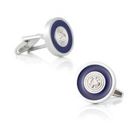 Blue Circular Cufflinks,Cufflinks Classic Wedding Business Shirt Cufflink Set Male Groom Husband Father