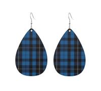 Blue Clan Ramsay Hunting Tartan Plaid Blue Clan Ramsay Hunting Tartan Plaid Women Earrings Waterdrop Shaped Fashionable Accessories