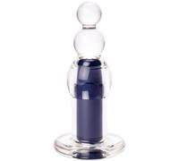 blue/clear Backdoor Bliss 10-Speed Rechargeable Vibrating Butt Plug - 4.5 Inch