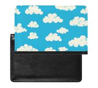 Blue Cloud Passport Holder for Men Women PU Leather Passport Cover Travel Wallet