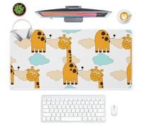 Blue Clouds Desk Mat Long Mouse Mats for Desk with Non-Slip Rubber Base Smooth Face Mouse Pads 80X40 CM Mousemat Decor Accessories Work from Home Gifts Deskpad for School Home Office Gaming