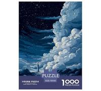 Blue Clouds Puzzle Game 70x50cm/1000pcs, Magical Lighthouse - Creative And Educational, Family Stress-relief, Home Decoration And Gift