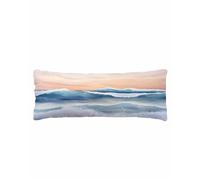 Blue Coastal Body Pillow Cover 20 x 54 Inch Decorative Pillow Cover Oil Painting Waves Summer Beach Nautical Lumbar Pillowcase Seasonal Rectangle Cushion Case for Couch Sofa Bed Living Room