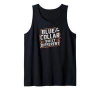 Blue Collar Built Different Funny Work Pride Design Tees Tank Top