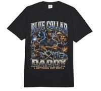 Blue Collar Daddy Blue Collar Worker Working Class Comfort Colors Adult Heavyweight T-Shirt