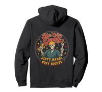 Blue Collar Daddy Dirty Hands Busy Nights Skeleton Pullover Hoodie
