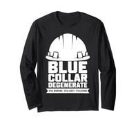 Blue Collar Degenerates of American Flag Working Job Gifts Long Sleeve T-Shirt
