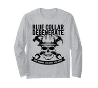 Blue Collar Degenerates of American Flag Working Job Gifts Long Sleeve T-Shirt