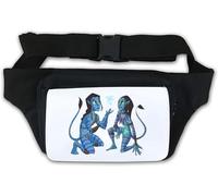 Blue Color Aliens Waist Bag Fanny Pack White