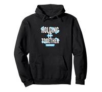 Blue Color Barely Holding it Together Blue Graphic Pullover Hoodie