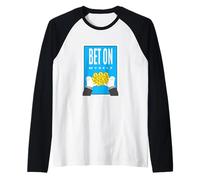 Blue Color Bet On Myself-v2 Blue Graphic Raglan Baseball Tee