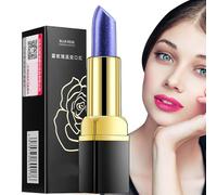Blue Color Change Lipstick | Nourishing Long Lasting Blue Lip Gloss Balm - Non-Stick Cup, Long Wear Temperature Color Change Lip Balm For Women Girls