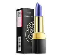 Blue Color Changing Lipstick,Nourishing Color Change Lip Balm | Non-Stick Cup, Long Wear Temperature Change Lip Balm For Women Girls