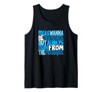 Blue Color Diamonds Don't Run from Pressure Blue Graphic Tank Top