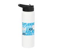 Blue Color Go Ahead, Judge Me Blue Graphic Stainless Steel Insulated Water Bottle